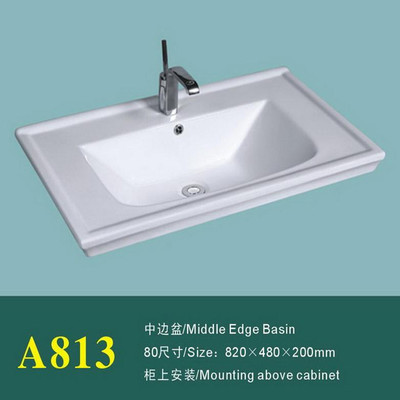 【廠家直銷批發(fā)陶瓷臺(tái)盆、臺(tái)上盆、浴室柜盆、洗臉盆、中邊盆A813】價(jià)格,廠家,圖片,其他水暖衛(wèi)浴五金,嘉善縣魏塘鎮(zhèn)鷹標(biāo)潔具商行-
